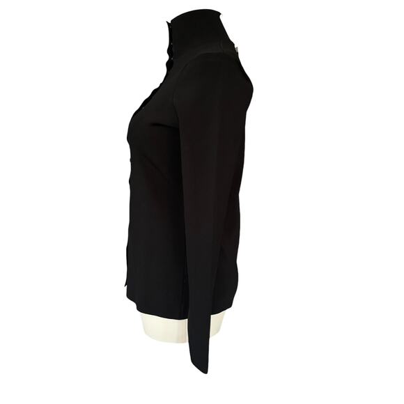 Alexander Wang Mock Neck Button Down Sweater Top Black Size Medium NWT - Picture 4 of 9